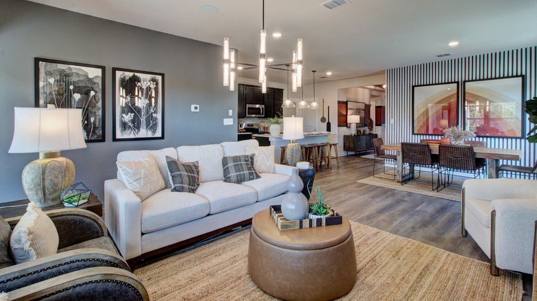 Furnished interior in a model home at Cloud Country in New Braunfels (Image 20).