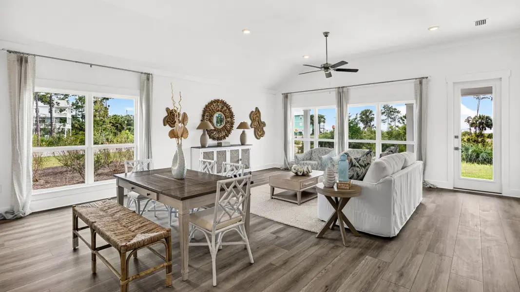 Furnished interior in a model home at WindMark Beach Emerald Series in Port Saint Joe (Image 17). Furnished interior in a model home at WindMark Beach Emerald Series in Port Saint Joe (Image 17).