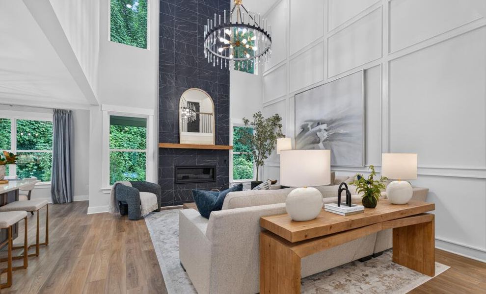 Furnished interior in a model home at Arbor West in Dawsonville (Image 10).