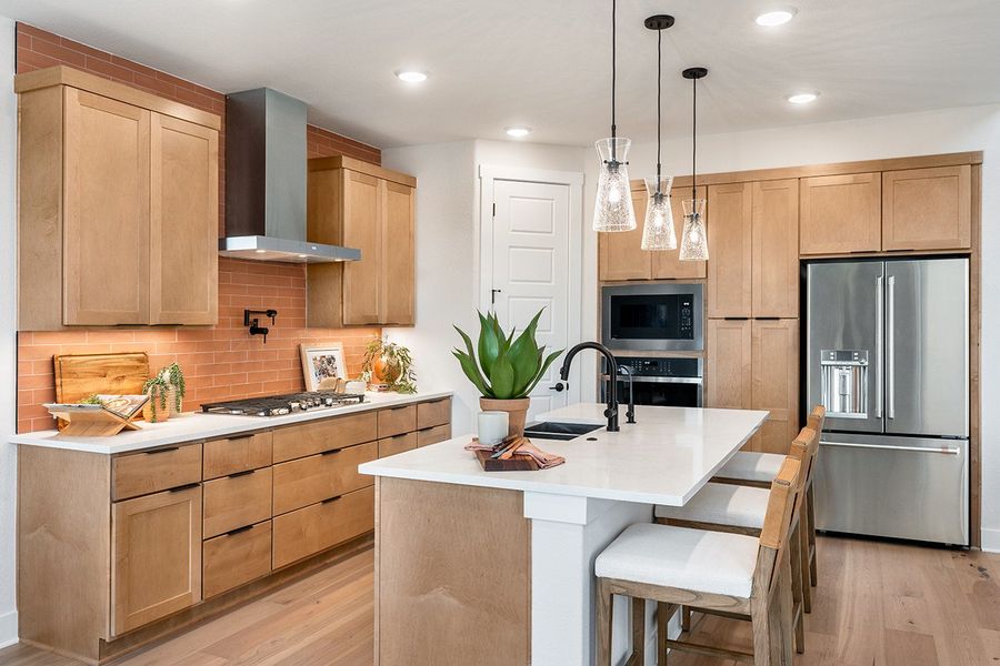 Furnished interior in a model home at Terrace Collection at Lariat in Liberty Hill (Image 6).