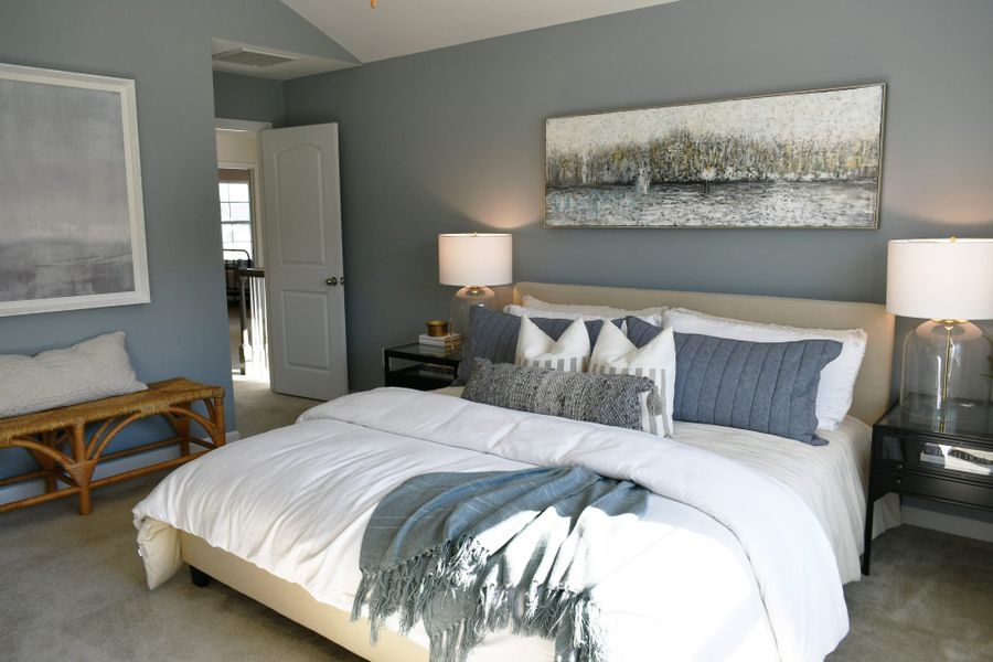 Furnished interior in a model home at Brassfield Meadows in Burlington (Image 8).