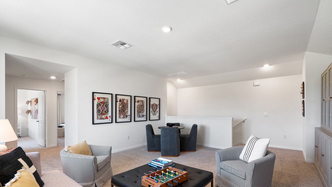 Furnished interior in a model home at Rosenbusch Ranch in Leander (Image 91).