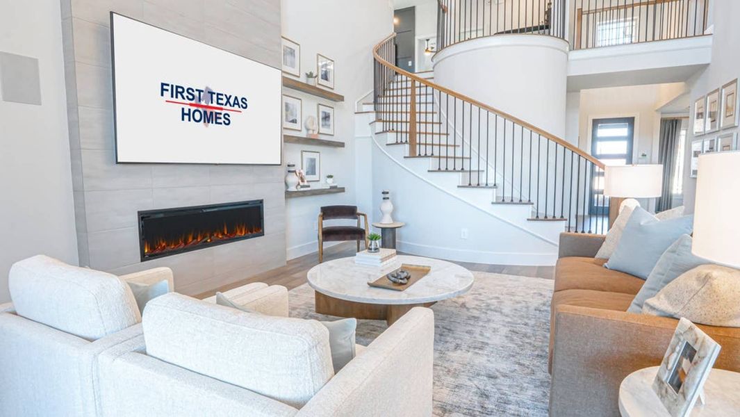 Furnished interior in a model home at Brookfield in Melissa (Image 13).