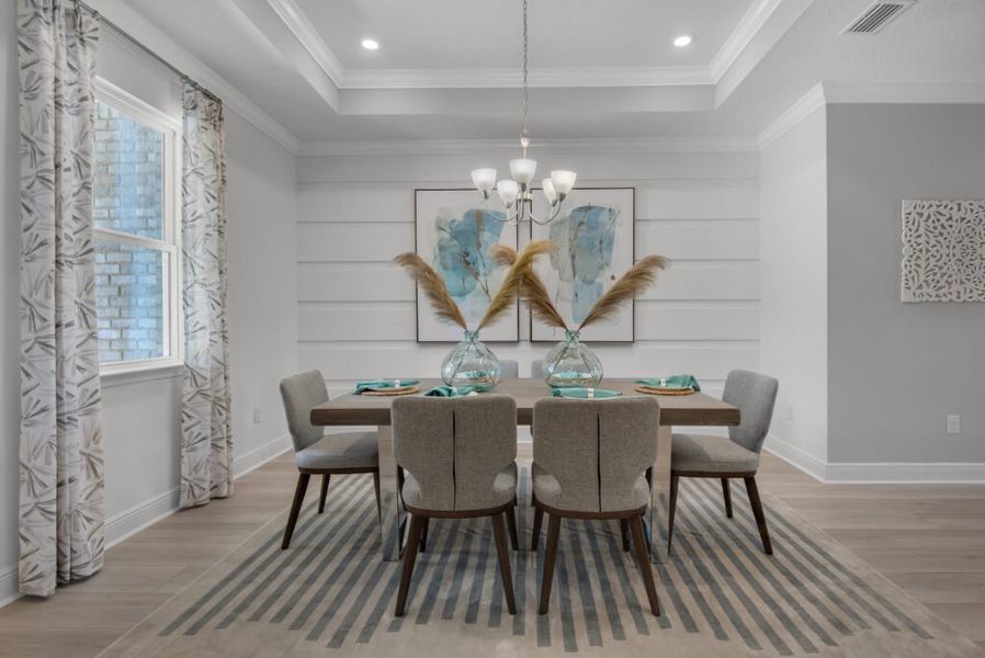 Furnished interior in a model home at Natureview in Freeport (Image 9). Furnished interior in a model home at Natureview in Freeport (Image 9).