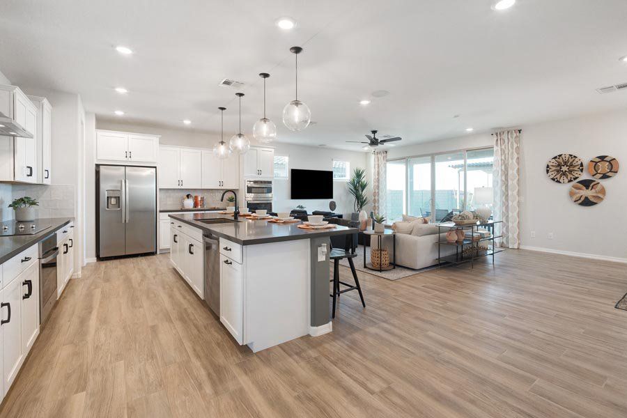 Furnished interior in a model home at Ryder Ranch in Surprise (Image 38).