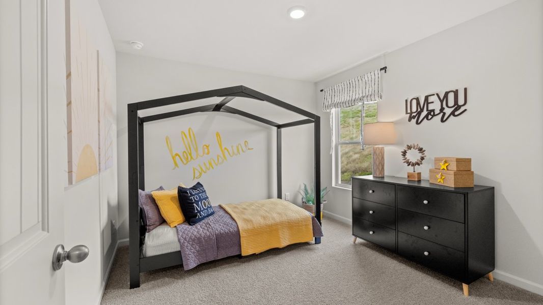 Furnished interior in a model home at Sheffield Highlands in Dallas (Image 48).