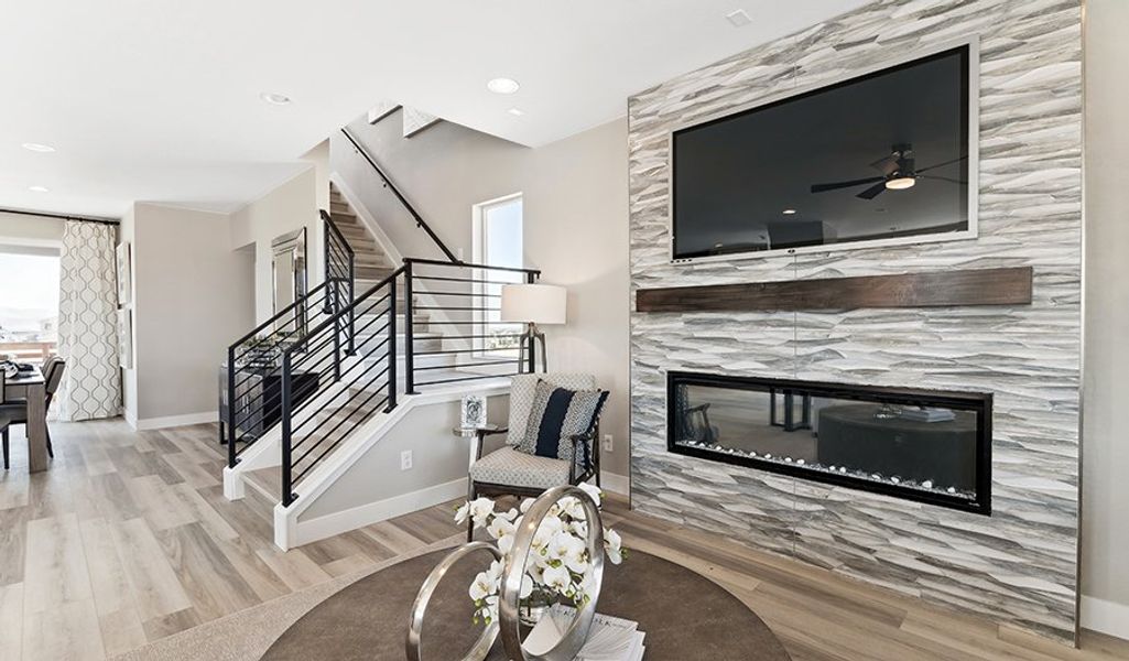 Furnished interior in a model home at The Summit at Meridian in Englewood (Image 21).
