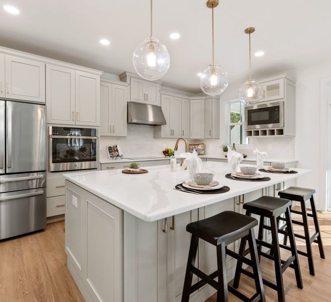 Furnished interior in a model home at Fox Creek in Gallatin (Image 4).