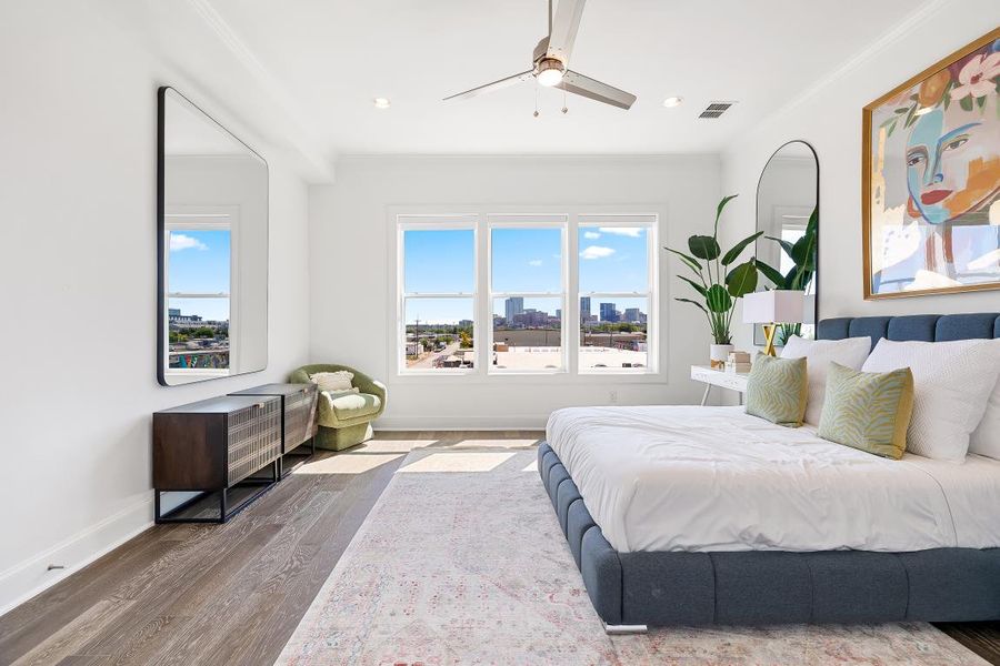 Furnished interior in a model home at Foundry Row in Dallas (Image 6). Furnished interior in a model home at Foundry Row in Dallas (Image 6).