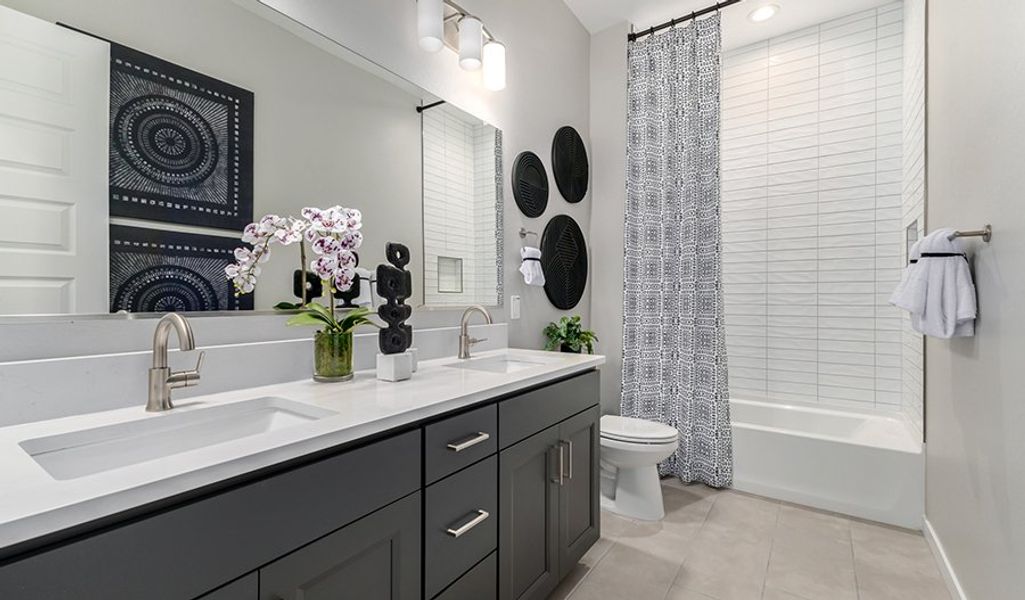 Furnished interior in a model home at Retreat at White Tank Foothills in Waddell (Image 8).