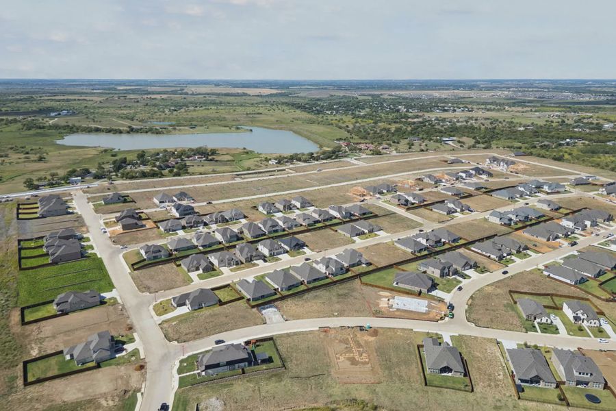 Aerial view of the Westside Preserve community in Midlothian, TX, showing layout and nearby surroundings (Image 13). Aerial view of the Westside Preserve community in Midlothian, TX, showing layout and nearby surroundings (Image 13).