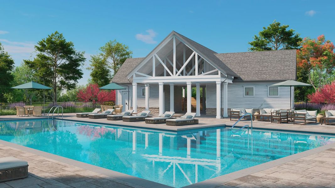 The future pool and clubhouse at Whispering Pines in Franklinton, NC.