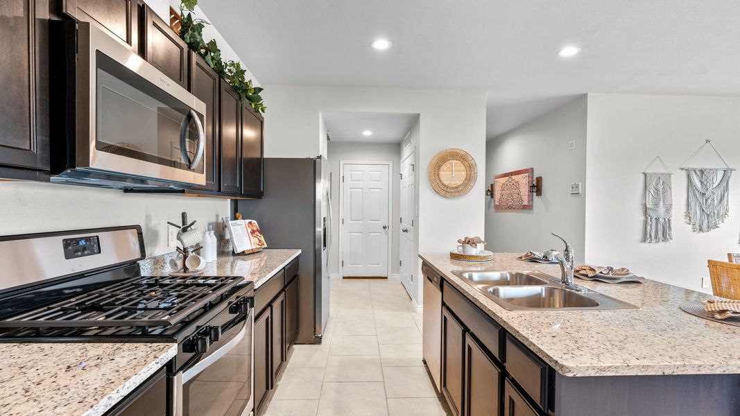 Furnished interior in a model home at The Cottages in Corpus Christi (Image 9).