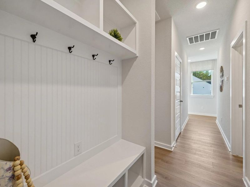 Furnished interior in a model home at Spring Branch Crossing in Conroe (Image 30).