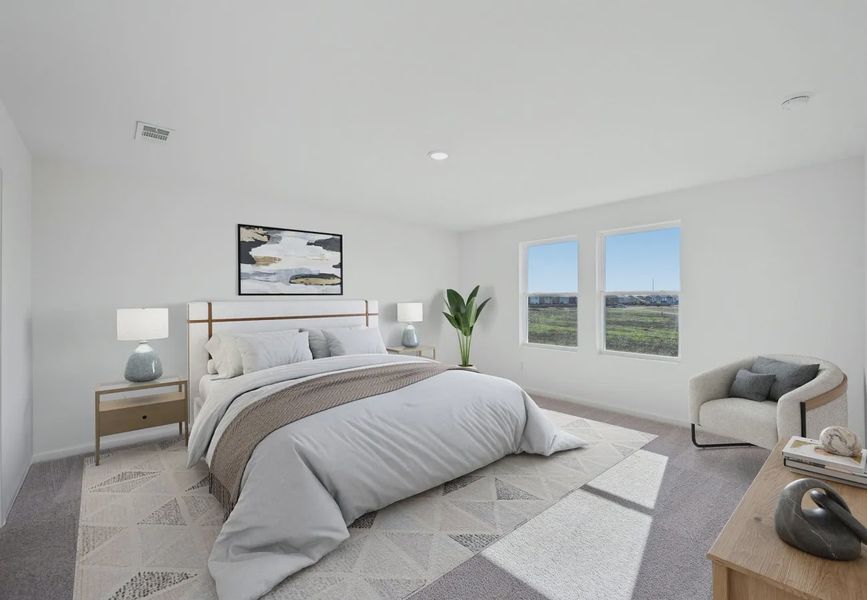 Furnished interior in a model home at Elm Park in Austin (Image 7).