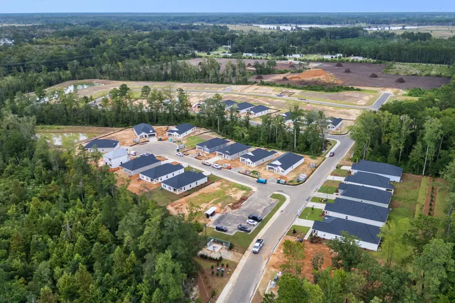 Aerial view of the Crown Pointe community in Georgetown, SC, showing layout and nearby surroundings (Image 1). Aerial view of the Crown Pointe community in Georgetown, SC, showing layout and nearby surroundings (Image 1).
