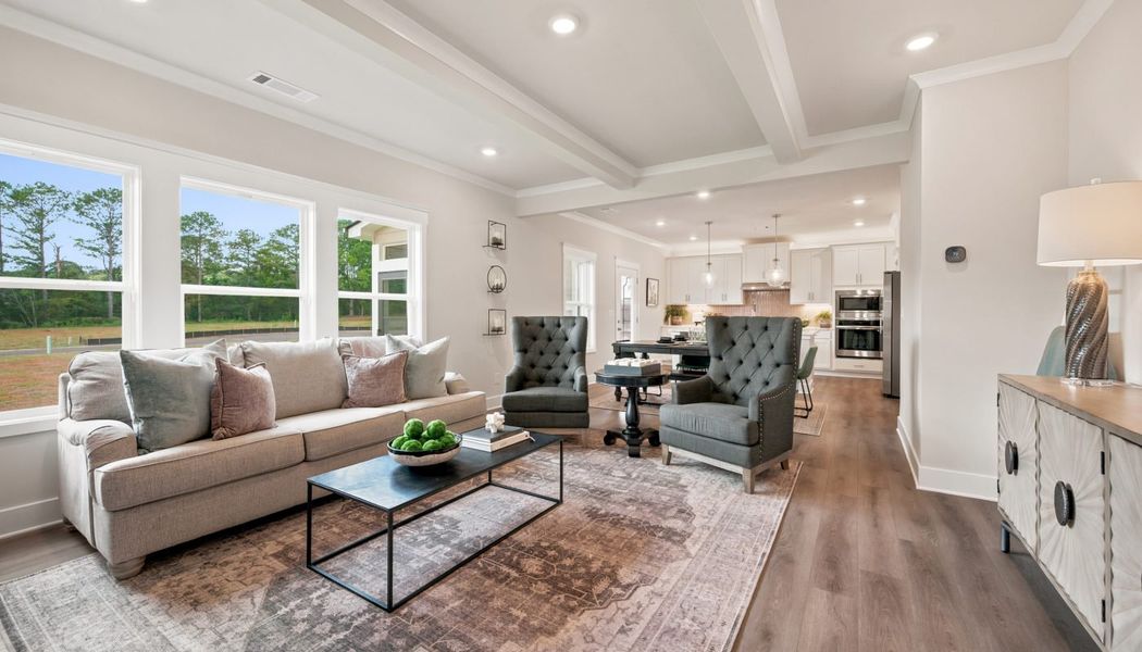 Furnished interior in a model home at Greenefield in Cartersville (Image 27).