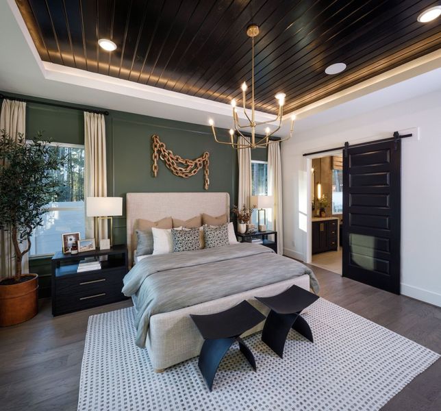 Furnished interior in a model home at Two Step Farm in Montgomery (Image 20).