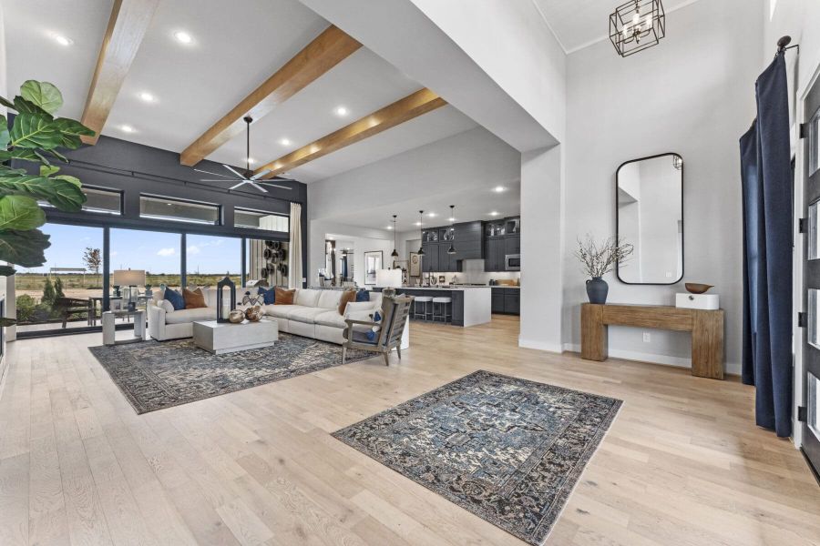 Furnished interior in a model home at Lakeview 100’s in Waller (Image 23).
