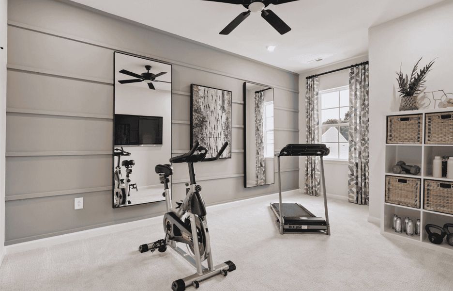 Furnished interior in a model home at Millstone in Cramerton (Image 14).