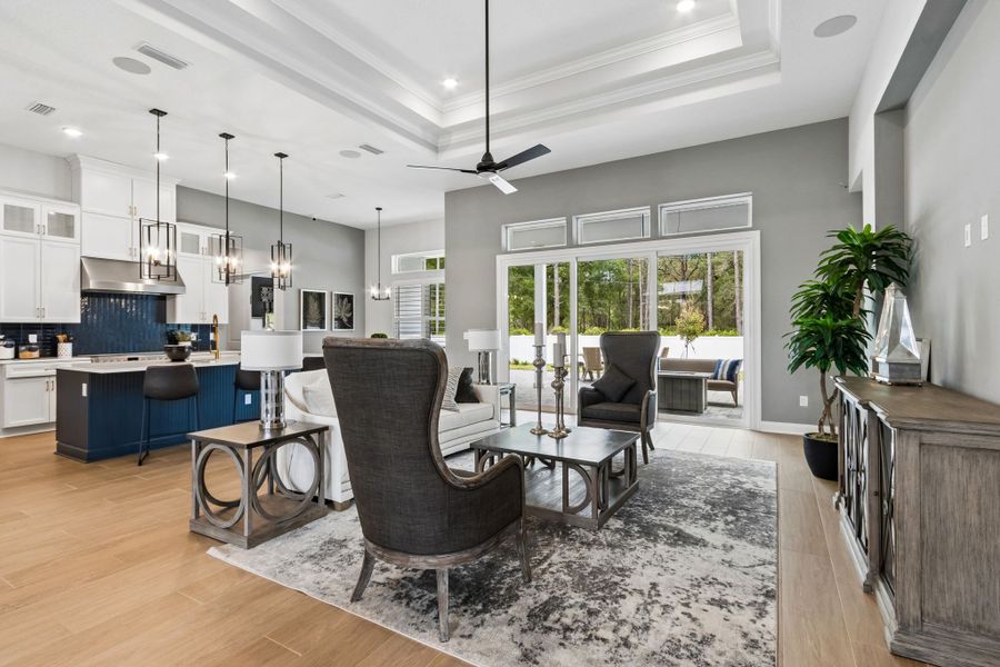 Furnished interior in a model home at Sandy Bluff in Yulee (Image 9).