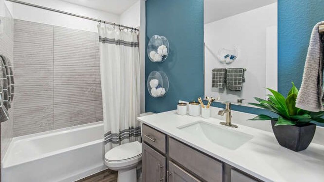 Furnished interior in a model home at Arcadia in Denver (Image 27).