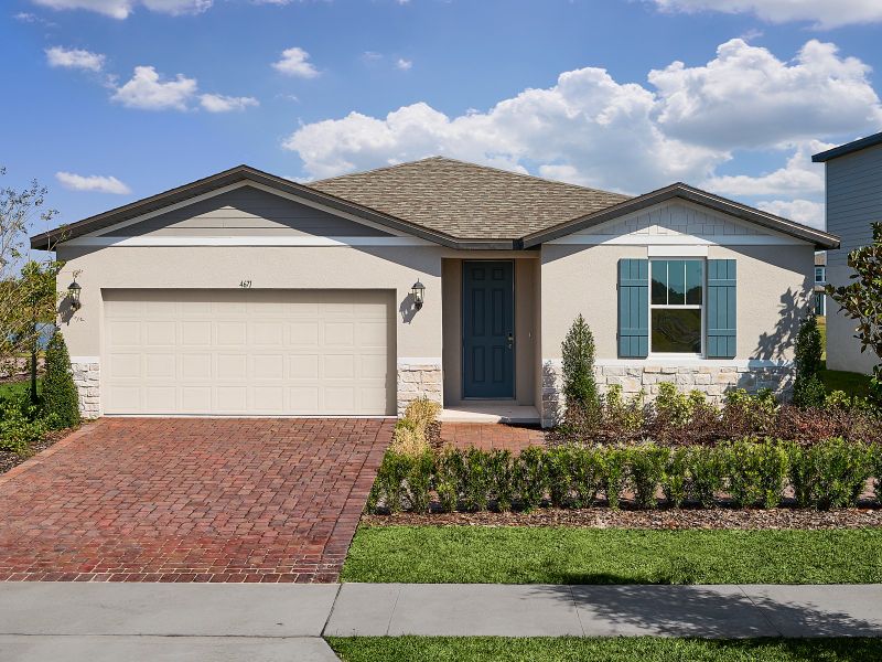 Exterior of the Foxglove plan modeled at The Meadow at Crossprairie