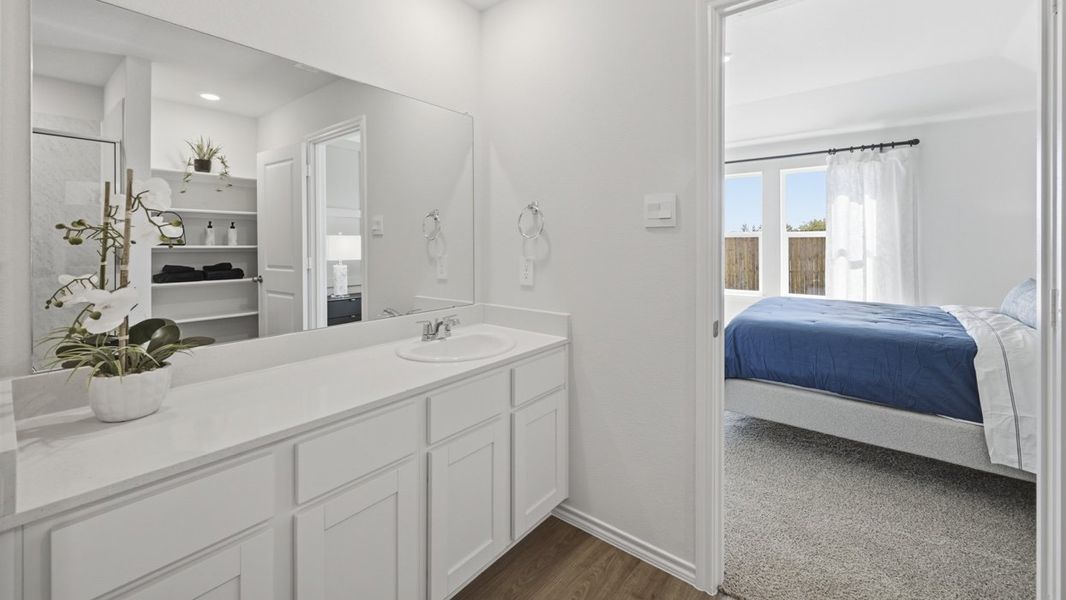 Furnished interior in a model home at Sweetwater Springs in Sherman (Image 30).