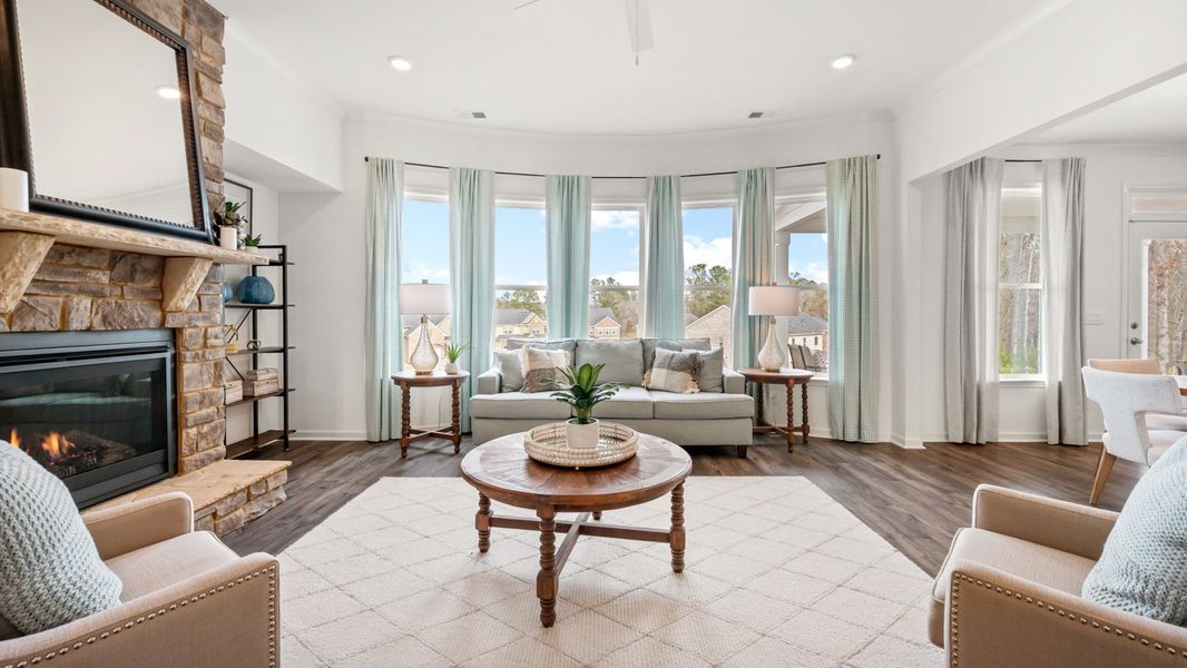 Furnished interior in a model home at Water Oak Estates in Lawrenceville (Image 9).