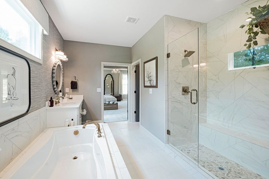 Furnished interior in a model home at Leeland Farms in Fuquay Varina (Image 8).