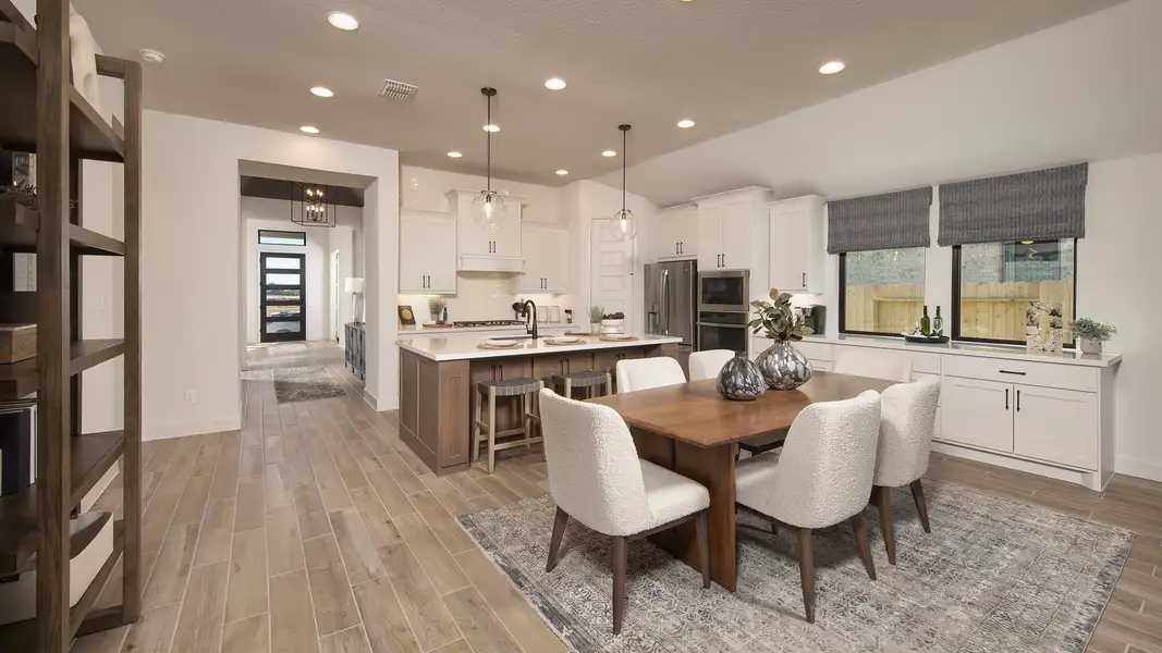 Furnished interior in a model home at Everly 50' in Hockley (Image 7).