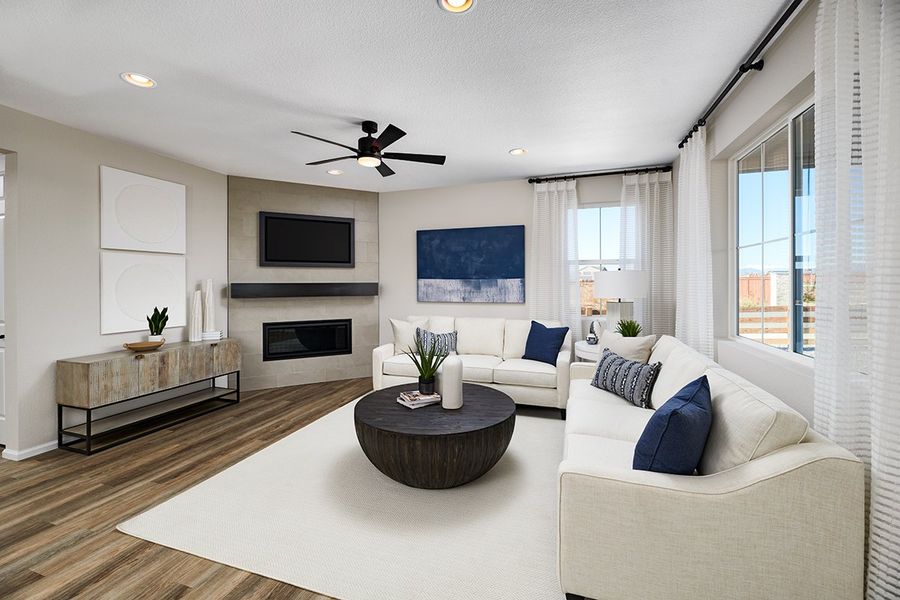 Furnished interior in a model home at The Glen in Colorado Springs (Image 15).