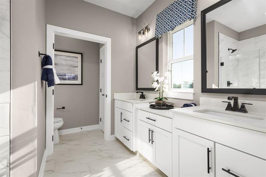 Furnished interior in a model home at Canterbrook Farms Ranches in Fountain Inn (Image 5).