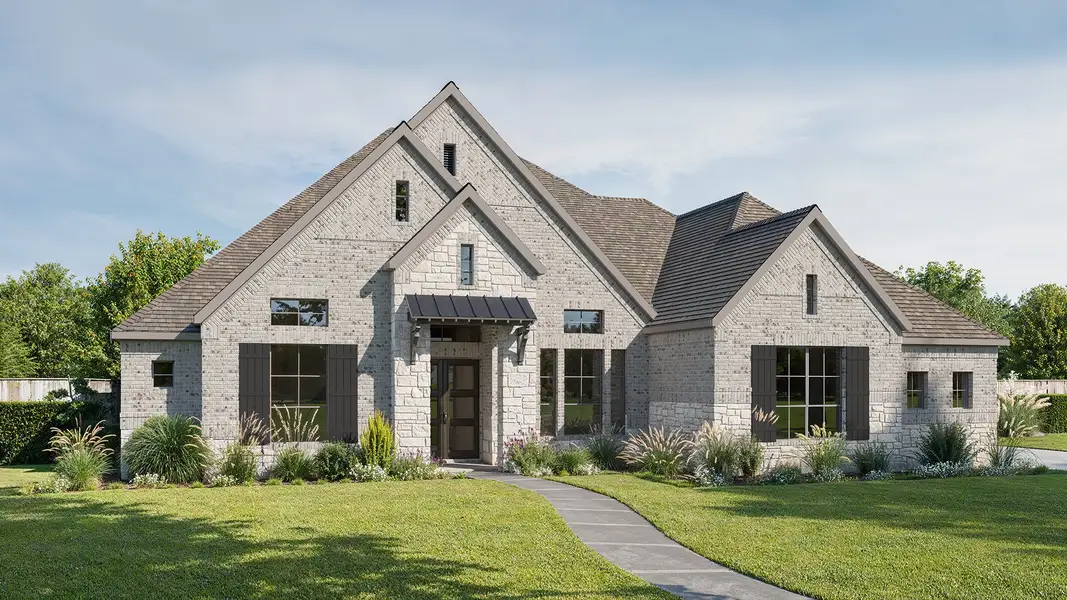 Front exterior of a home in the Vintage Oaks at the Vineyard 1 Acre community, located in New Braunfels, TX (Image 17). Front exterior of a home in the Vintage Oaks at the Vineyard 1 Acre community, located in New Braunfels, TX (Image 17).