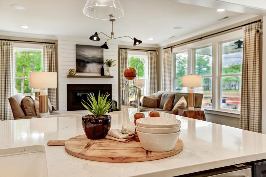 Furnished interior in a model home at Twin Creek Forsyth in Kernersville (Image 26).