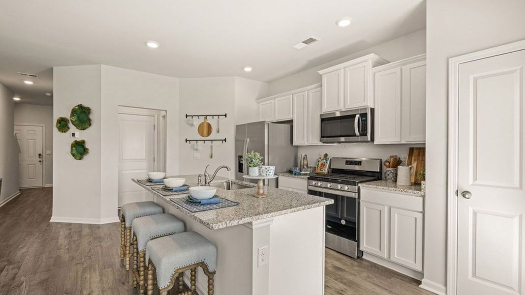 Furnished interior in a model home at The Abbey at Trolley Run Station in Aiken (Image 7).