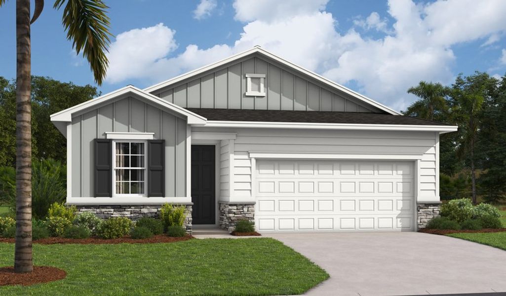 Front exterior of a home in the Seminole Palms community, located in Palm Coast, FL (Image 10).