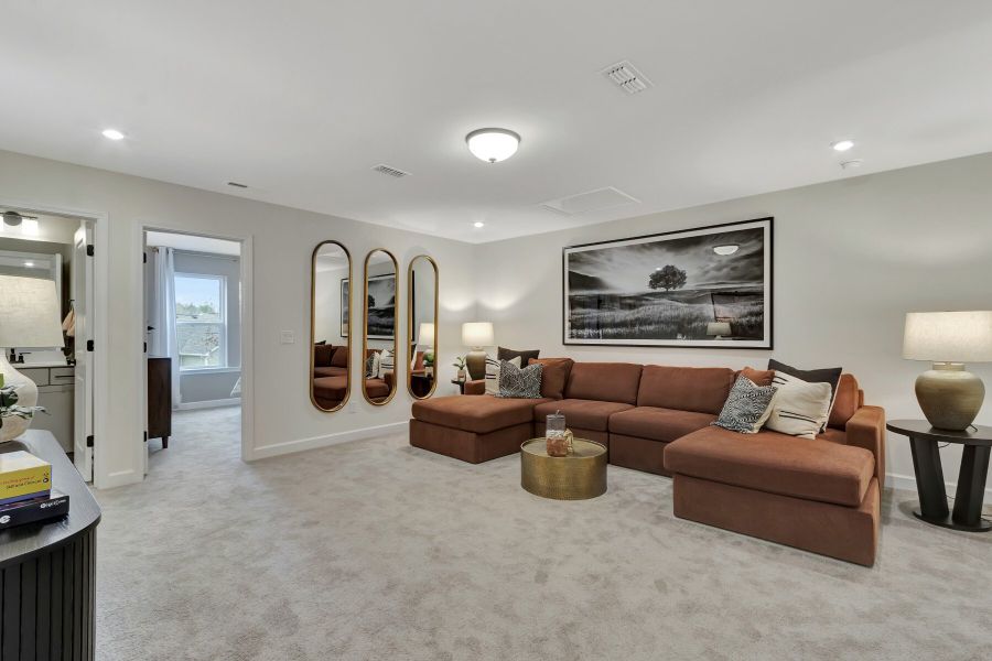 Furnished interior in a model home at Carpenters Pointe in Cary (Image 11).