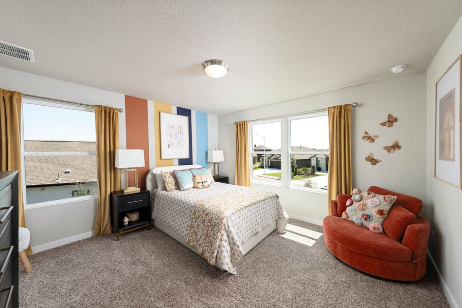 Furnished interior in a model home at August Fields in New Braunfels (Image 37).