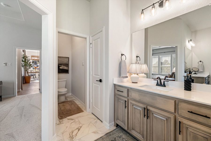 Furnished interior in a model home at Oak Grove Addition in Springtown (Image 41).