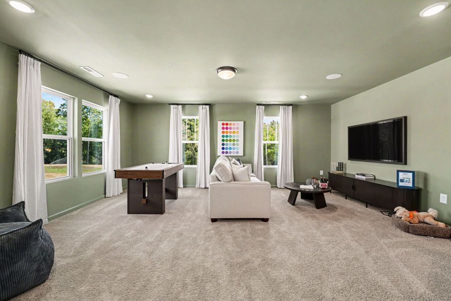 Furnished interior in a model home at White Oak Creek Crossing in Angier (Image 16). Furnished interior in a model home at White Oak Creek Crossing in Angier (Image 16).