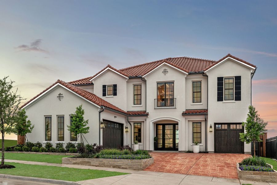 Front exterior of a home in the Fields - Brookside North community, located in Frisco, TX (Image 12). Front exterior of a home in the Fields - Brookside North community, located in Frisco, TX (Image 12).