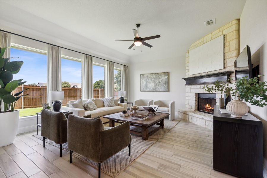 Furnished interior in a model home at Belle Meadows in Cleburne (Image 21).