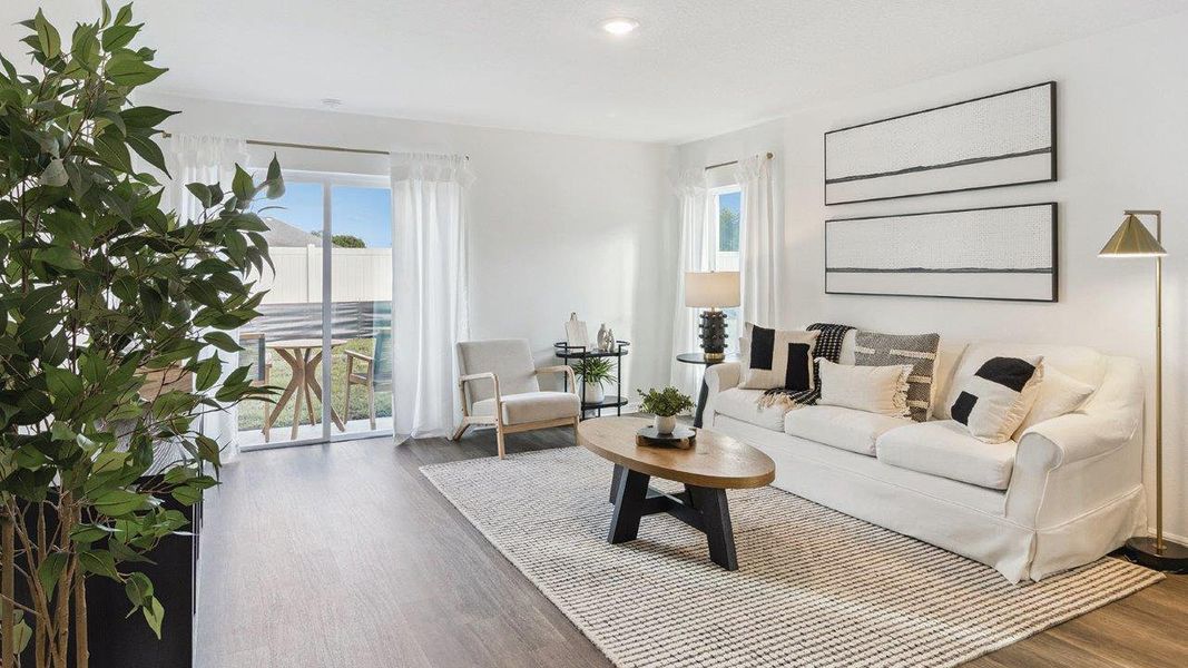 Furnished interior in a model home at Leoma's Landing in Lake Wales (Image 9).