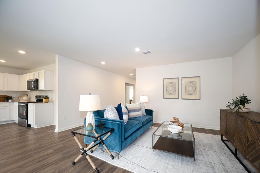 Furnished interior in a model home at Woodlake Landing in Hartwell (Image 6).