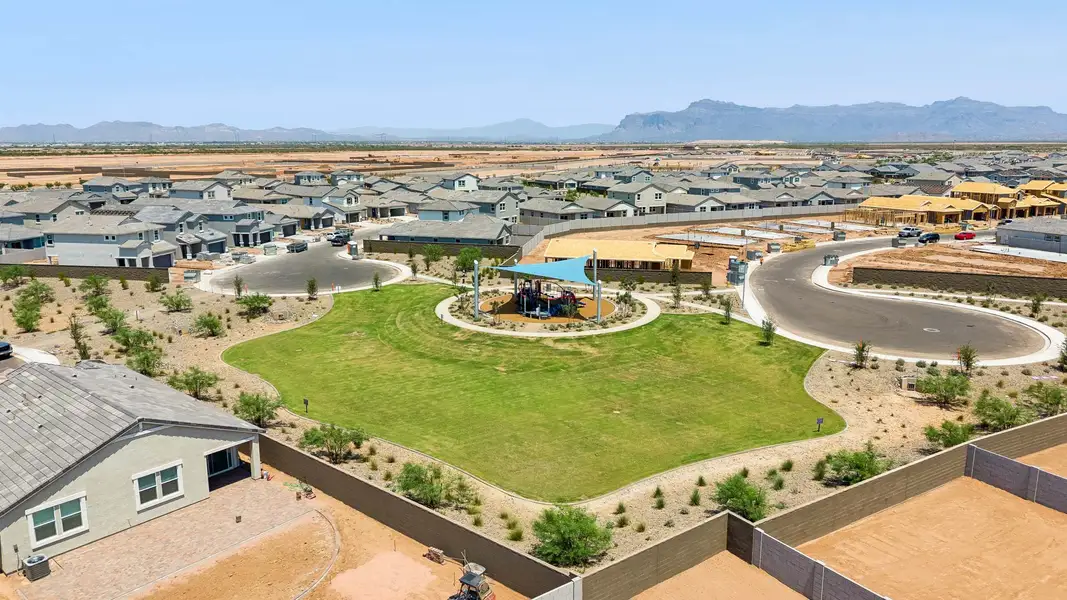 Aerial view of the Radiance at Superstition Vistas community in Apache Junction, AZ, showing layout and nearby surroundings (Image 15).