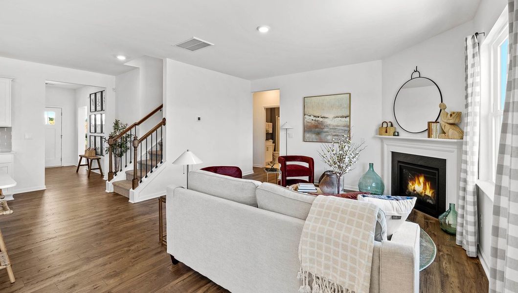 Furnished interior in a model home at Hunters Ridge in Woodruff (Image 7). Furnished interior in a model home at Hunters Ridge in Woodruff (Image 7).