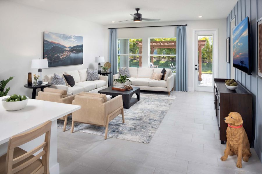 Furnished interior in a model home at Waterset Tradition Series in Apollo Beach (Image 9).