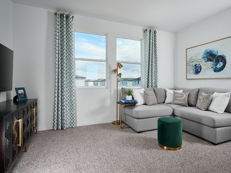 Furnished interior in a model home at The Meadow at Crossprairie Bungalows in St. Cloud (Image 13).