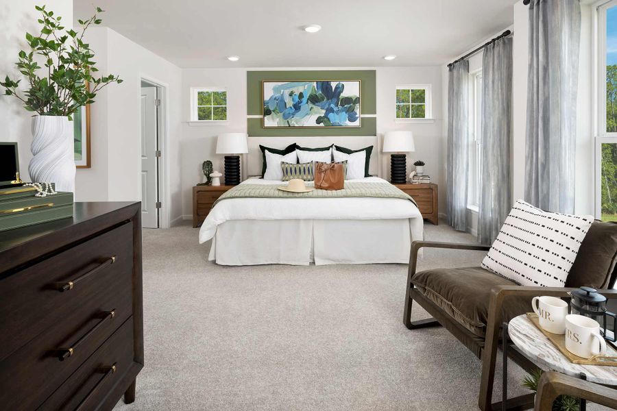 Furnished interior in a model home at The Townes at Cadia Village in Matthews (Image 6). Furnished interior in a model home at The Townes at Cadia Village in Matthews (Image 6).
